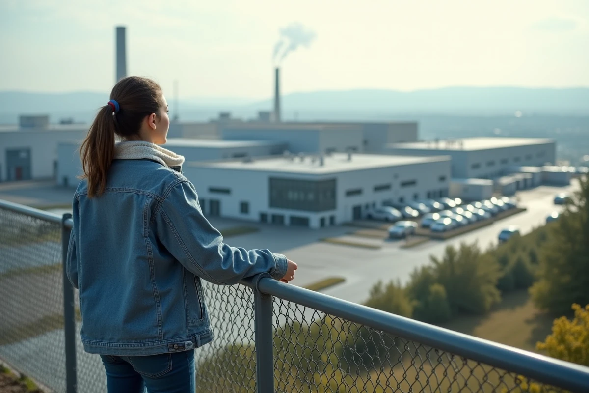 Jeune femme regarde l